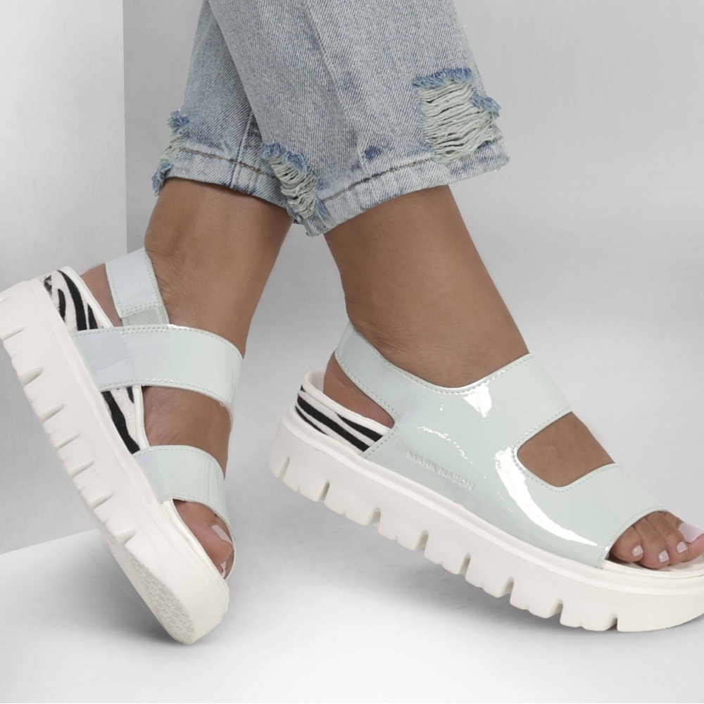 Mark Nason Light Blue Platform Sandals